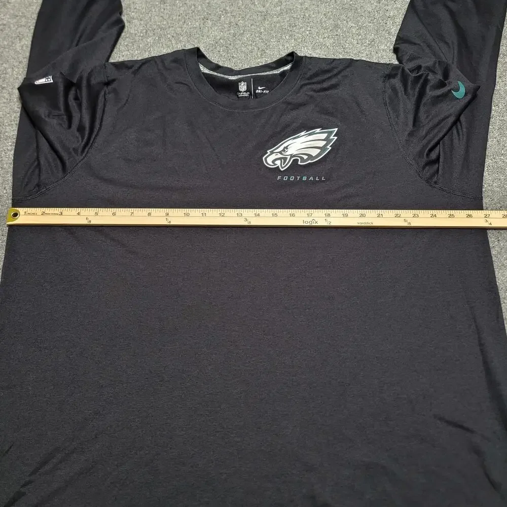 Nike Philadelphia Eagles Shirt Mens 2XL XXL Black NFL On Field Apparel Dri Fit